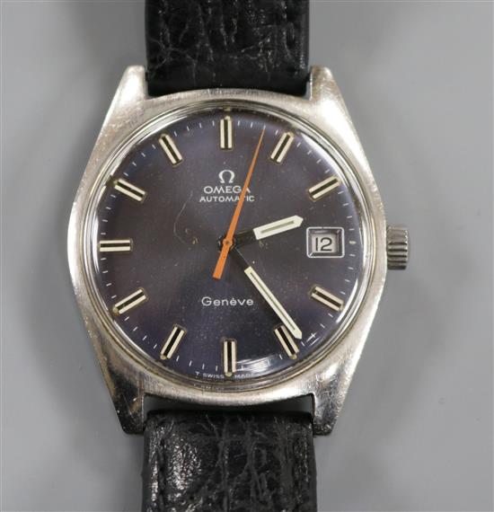 A gentlemans late 1960s stainless steel Omega automatic wrist watch, movement c.565.